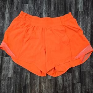 Lululemon Hotty Hot Shorts LR Highlight Orange II Long Size 6 W7AWBT